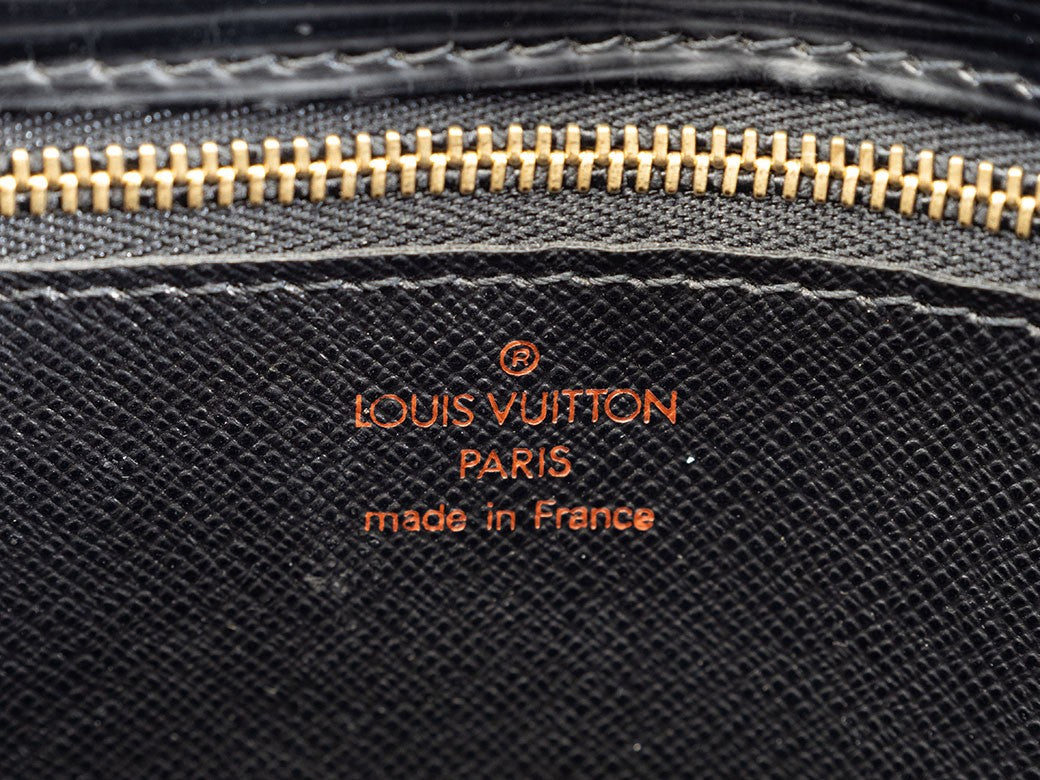 LOUIS VUITTON Pochette Serie Dragonne Second Bag M52612 Epi Leather Black Reuse7