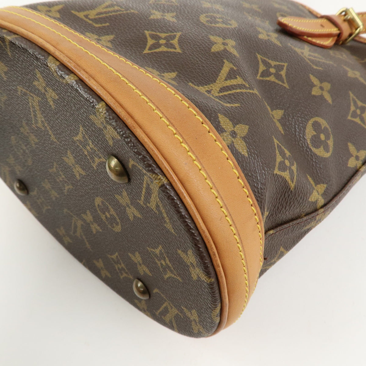 Louis Vuitton Handbag Monogram Canvas Bucket PM Brown M42238 Authentic Used F/S14