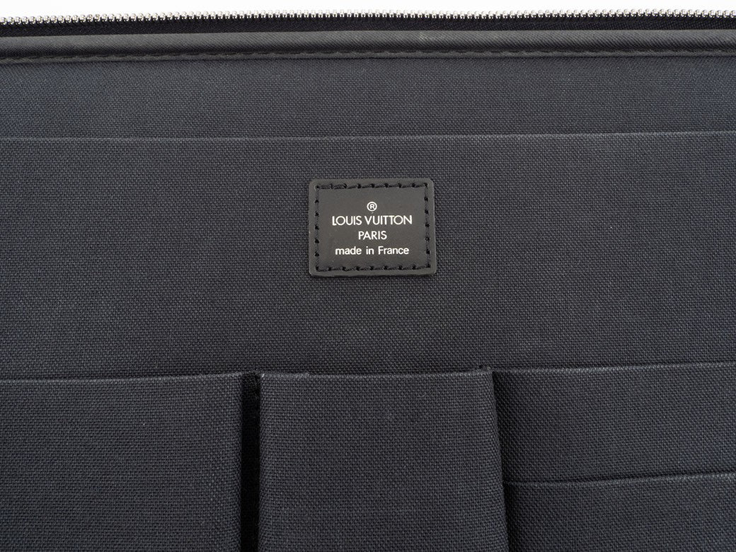 LOUIS VUITTON Odessa Briefcase Taiga Leather Black Convertible Crossbody M3083210