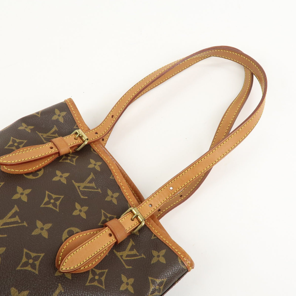 Louis Vuitton Handbag Monogram Canvas Bucket PM Brown M42238 Authentic Used F/S5