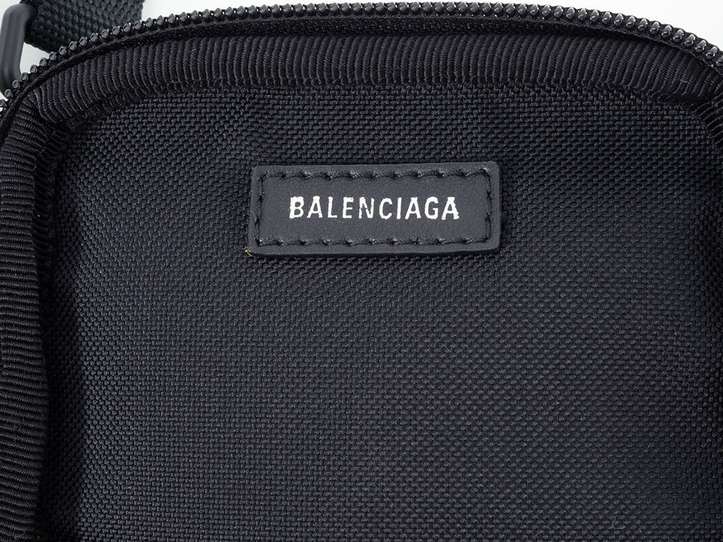 BALENCIAGA Explorer Crossbody Shoulder Bag Green Leather 593329 Pouch Preowned7