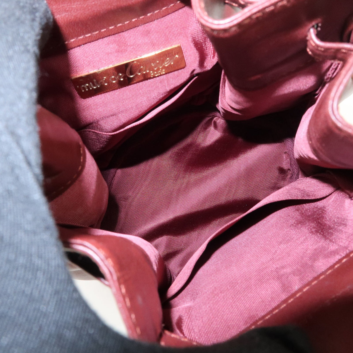 Cartier Must de Cartier Calf Leather Shoulder Bag Burgundy Authentic Used F/S21