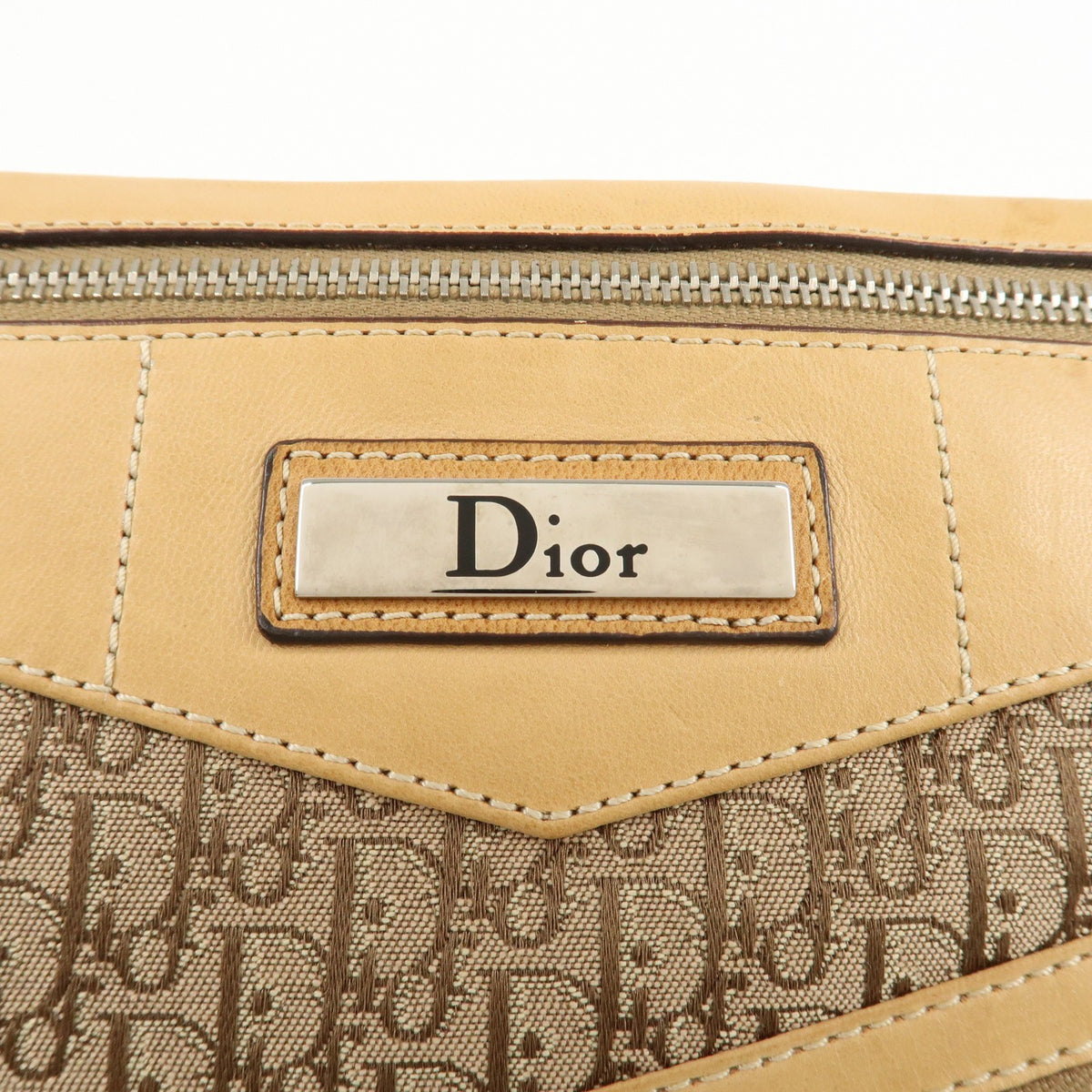 Christian Dior Street Chic Trotter Canvas Leather Shoulder Bag Preowned Auth8