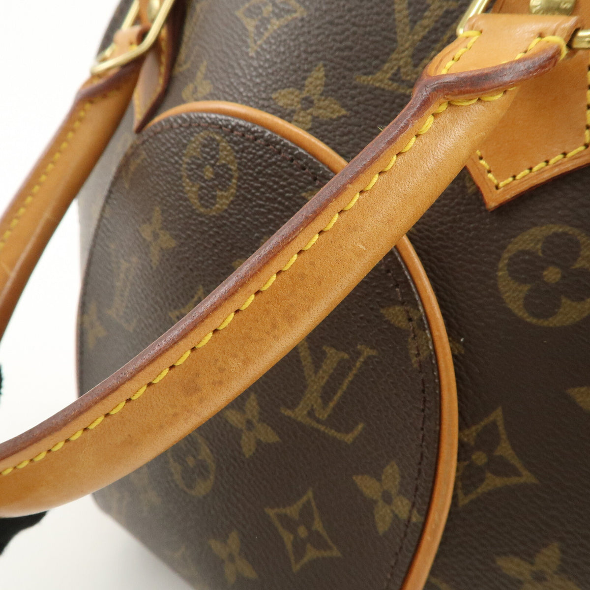 Authentic Louis Vuitton Monogram Ellipse PM Hand Bag Brown M51127 Used F/S9