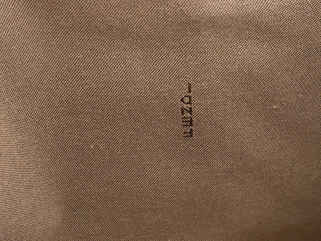 FENDI Zucchino Beige Canvas Leather Shoulder Tote Bag 8BH161 Preowned Auth21