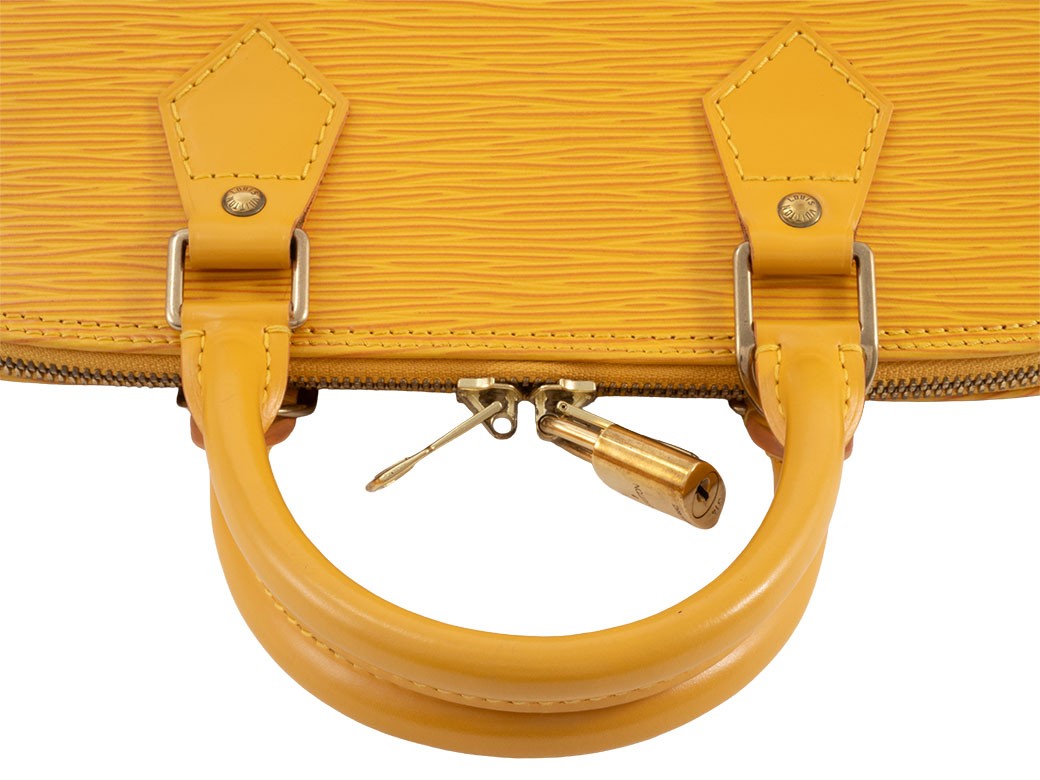 LOUIS VUITTON Alma PM Epi Leather Yellow Womens Handbag M52149 Preowned Auth4