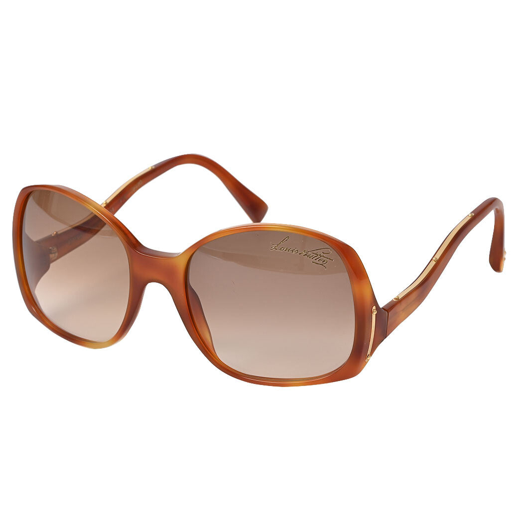 Auth LOUIS VUITTON GINA Sunglasses Square Brown Z0053WN Plastic Gina Tortoise0
