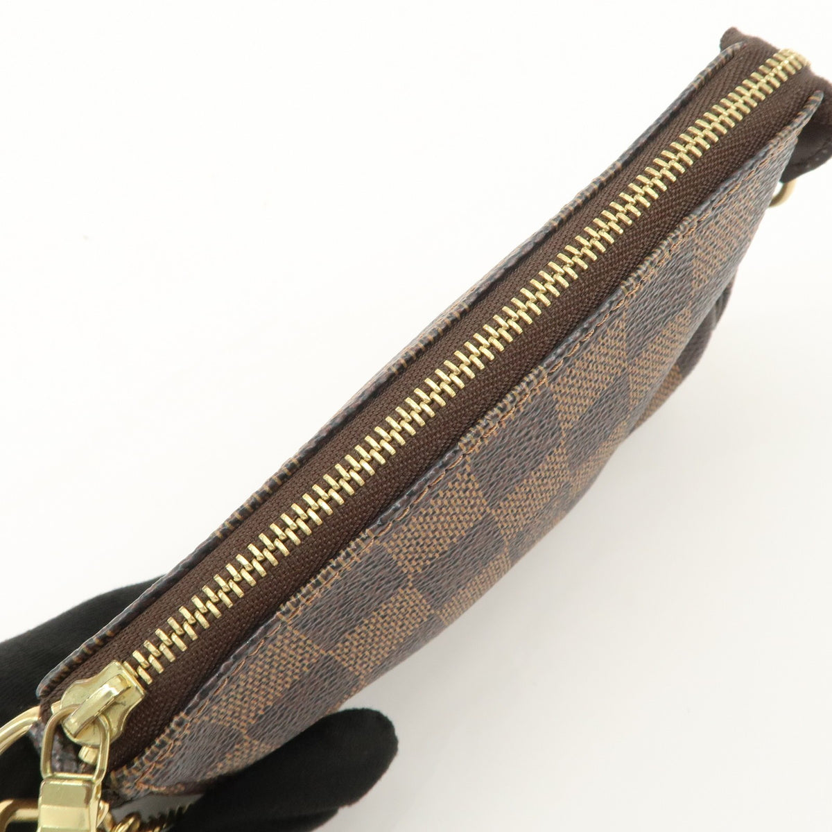 LOUIS VUITTON Mini Pochette Accessoires Damier Ebene Pouch N58009 Preowned Auth17
