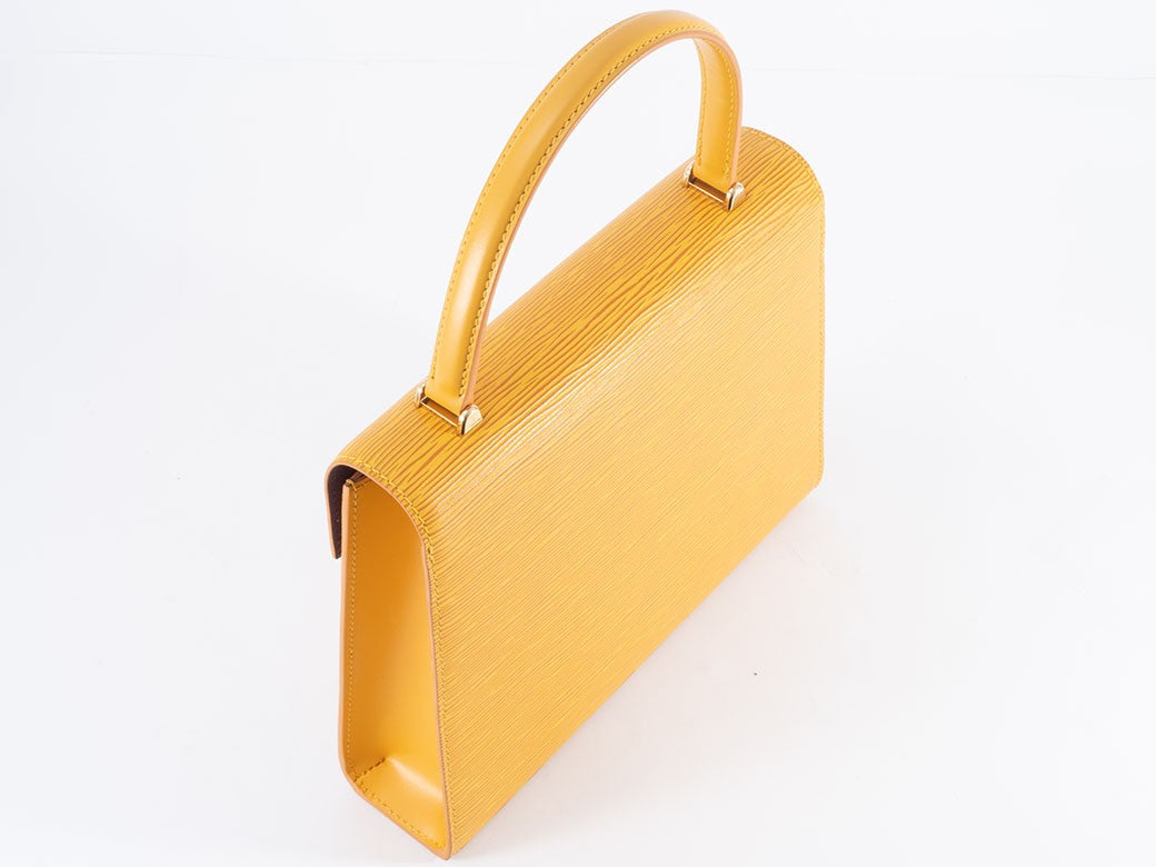 Auth LOUIS VUITTON Handbag Marselb Epi Tassili Yellow M52379 Reuse Used20
