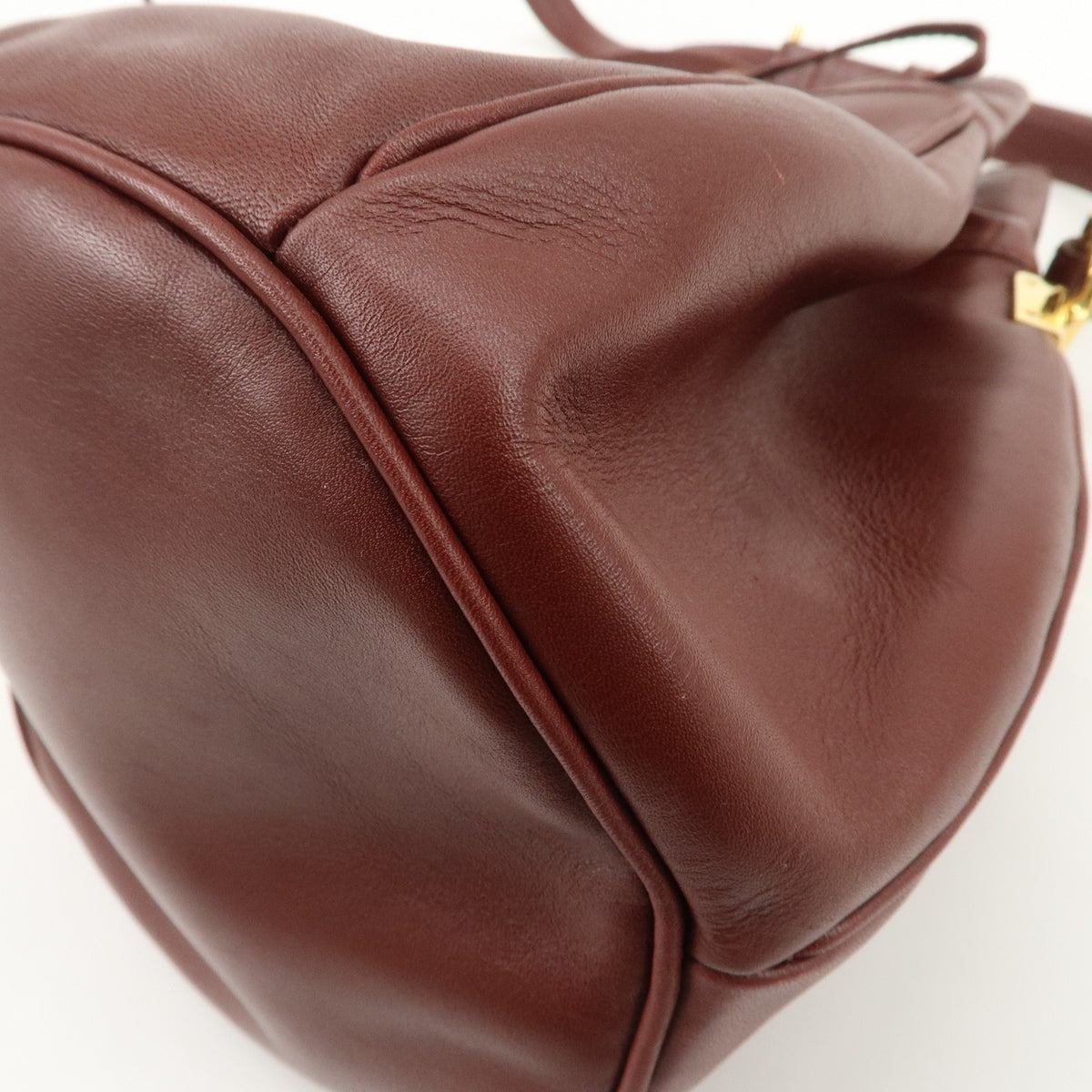 Cartier Must de Cartier Calf Leather Shoulder Bag Burgundy Authentic Used F/S14