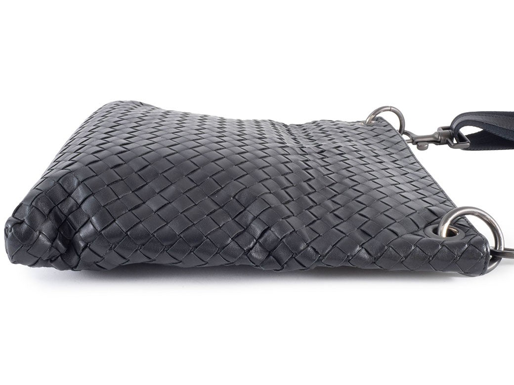 Bottega Veneta Intrecciato 172736 Leather Black Shoulder Bag Women Preowned2
