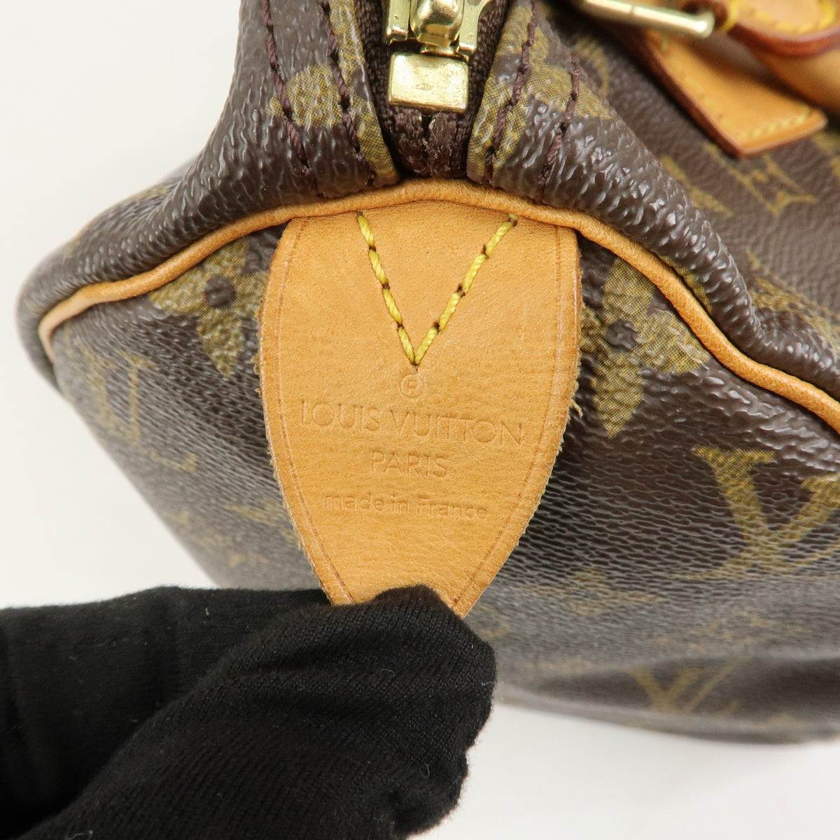 Louis Vuitton Monogram Speedy 30 Boston Bag Hand Bag Brown M41526 Auth Used F/S22