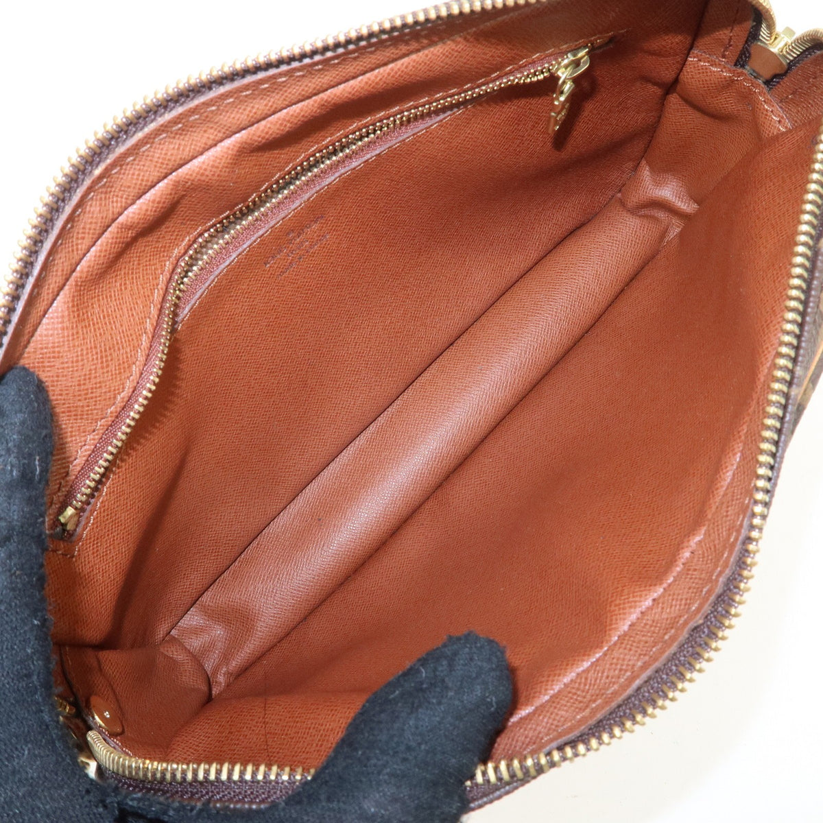 Louis Vuitton Monogram Marly Dragonne GM Clutch Bag Brown M51825 Auth Used F/S19