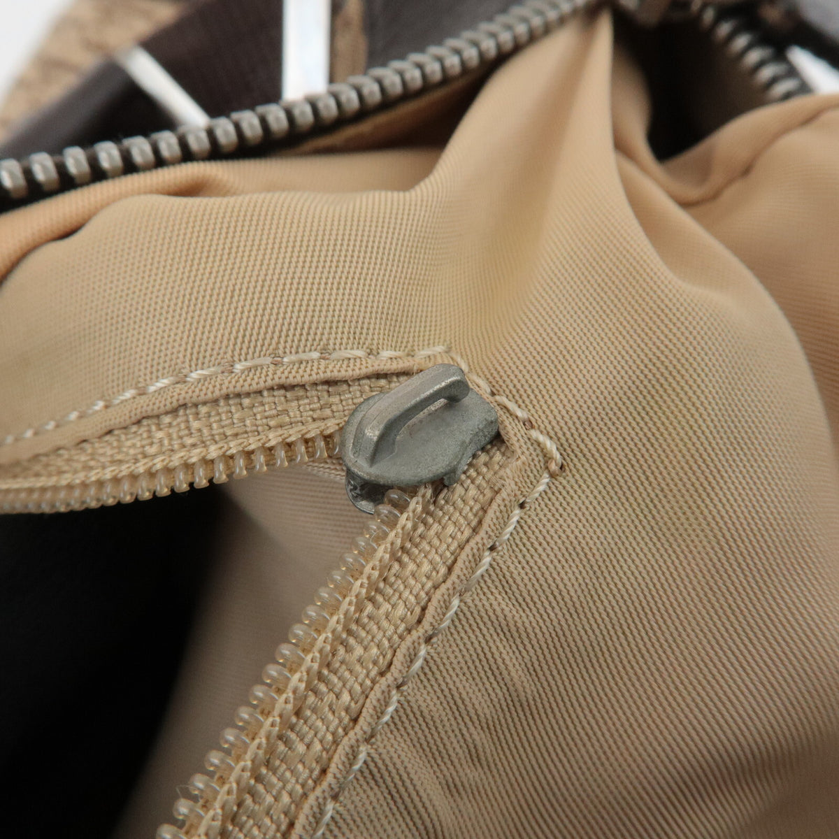 Christian Dior Trotter Street Chic Canvas Leather Boston Bag Beige Preowned19