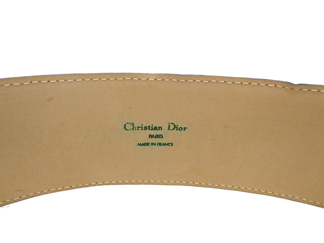 Dior Vintage Parisienne Belt Camel M Waist Mark Belt Ladies Reuse Used Preowned9