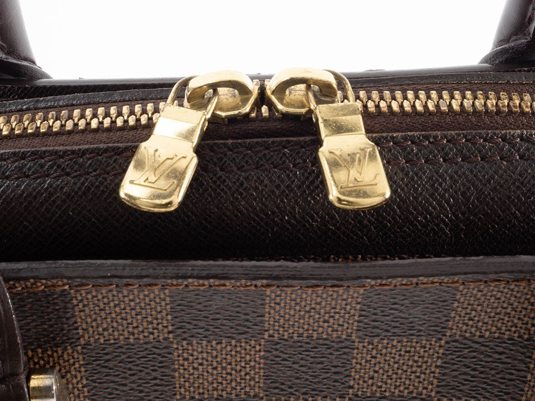LOUIS VUITTON Triana N51155 Damier Ebene Canvas Brown Handbag Tote bag Preowned5