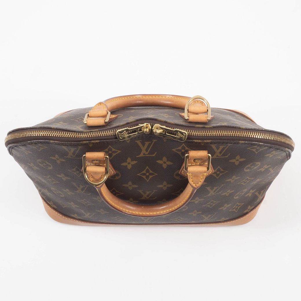 LOUIS VUITTON Alma PM Monogram Womens Handbag M51130 Brown Leather Preowned2