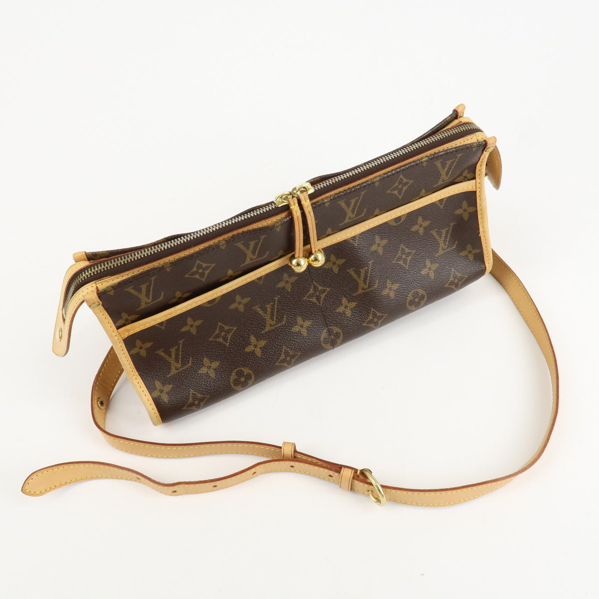 Louis Vuitton Monogram Popincourt Long Shoulder Bag Brown Large Preowned Auth3