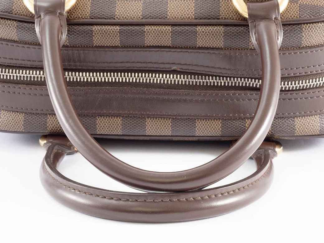 LOUIS VUITTON Duomo Damier Ebene Handbag Boston Bag Brown M60008 Preowned Auth9