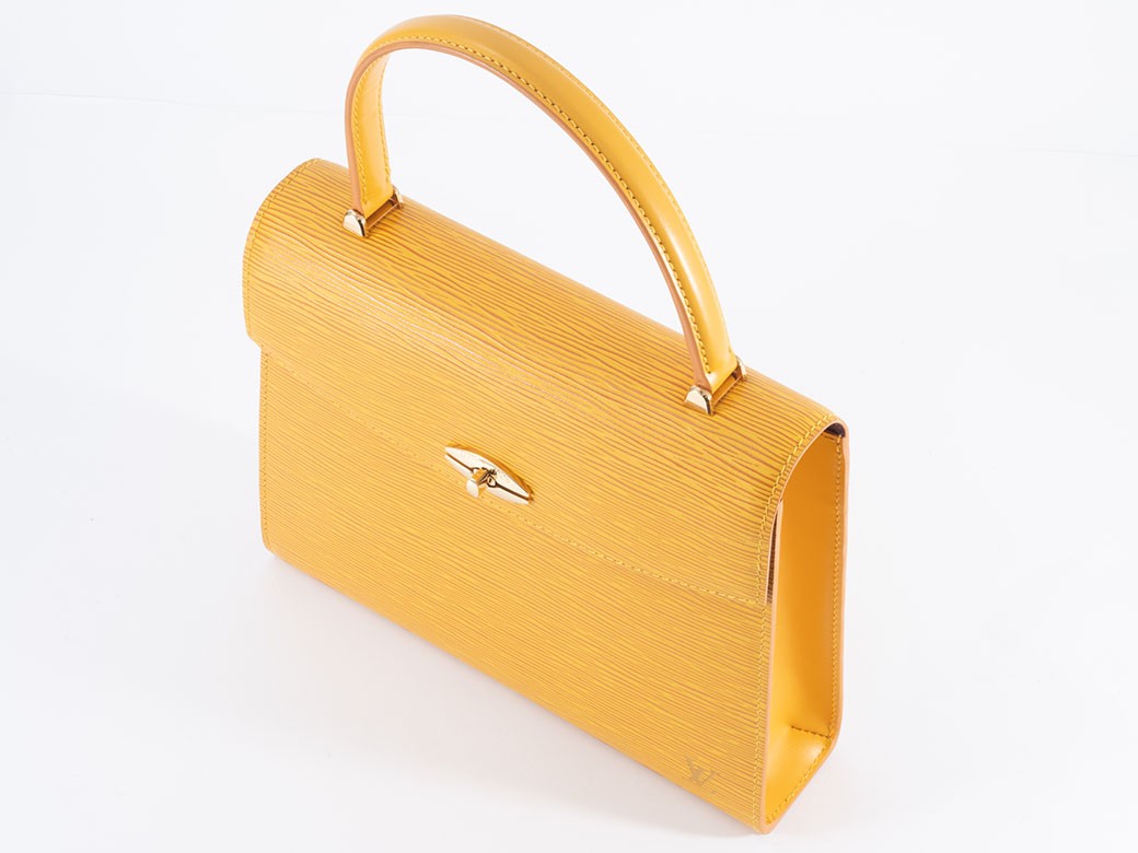 Auth LOUIS VUITTON Handbag Marselb Epi Tassili Yellow M52379 Reuse Used19