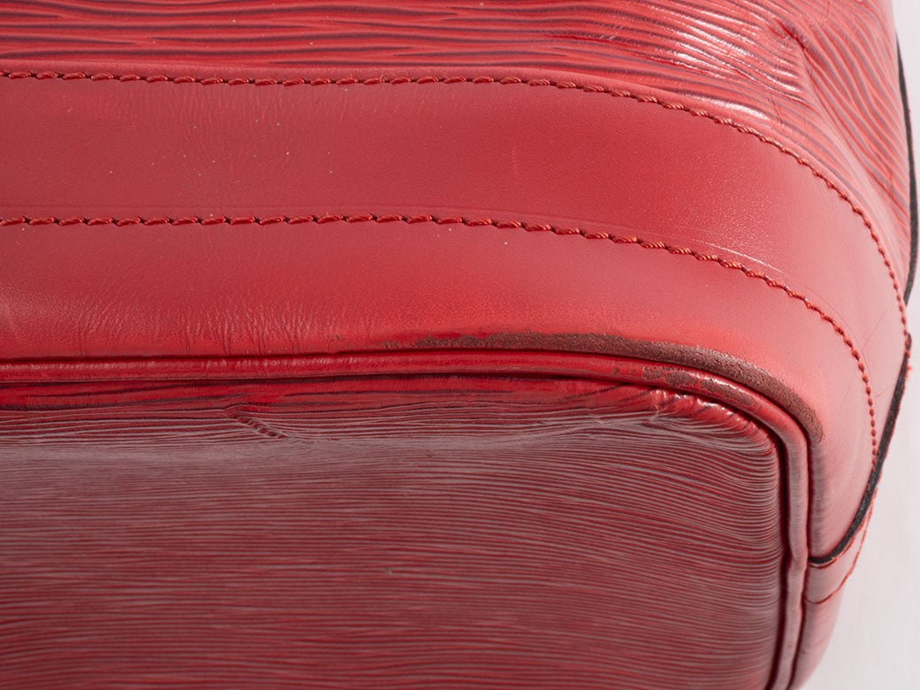 LOUIS VUITTON Noe Epi Leather Shoulder Bucket Drawstring Red M44007 Preowned3