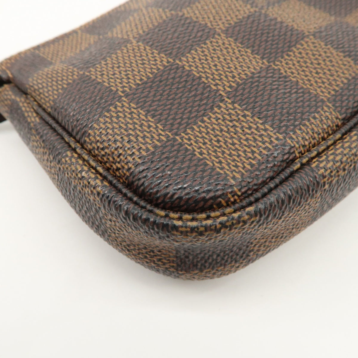 LOUIS VUITTON Mini Pochette Accessoires Damier Ebene Pouch N58009 Preowned Auth10