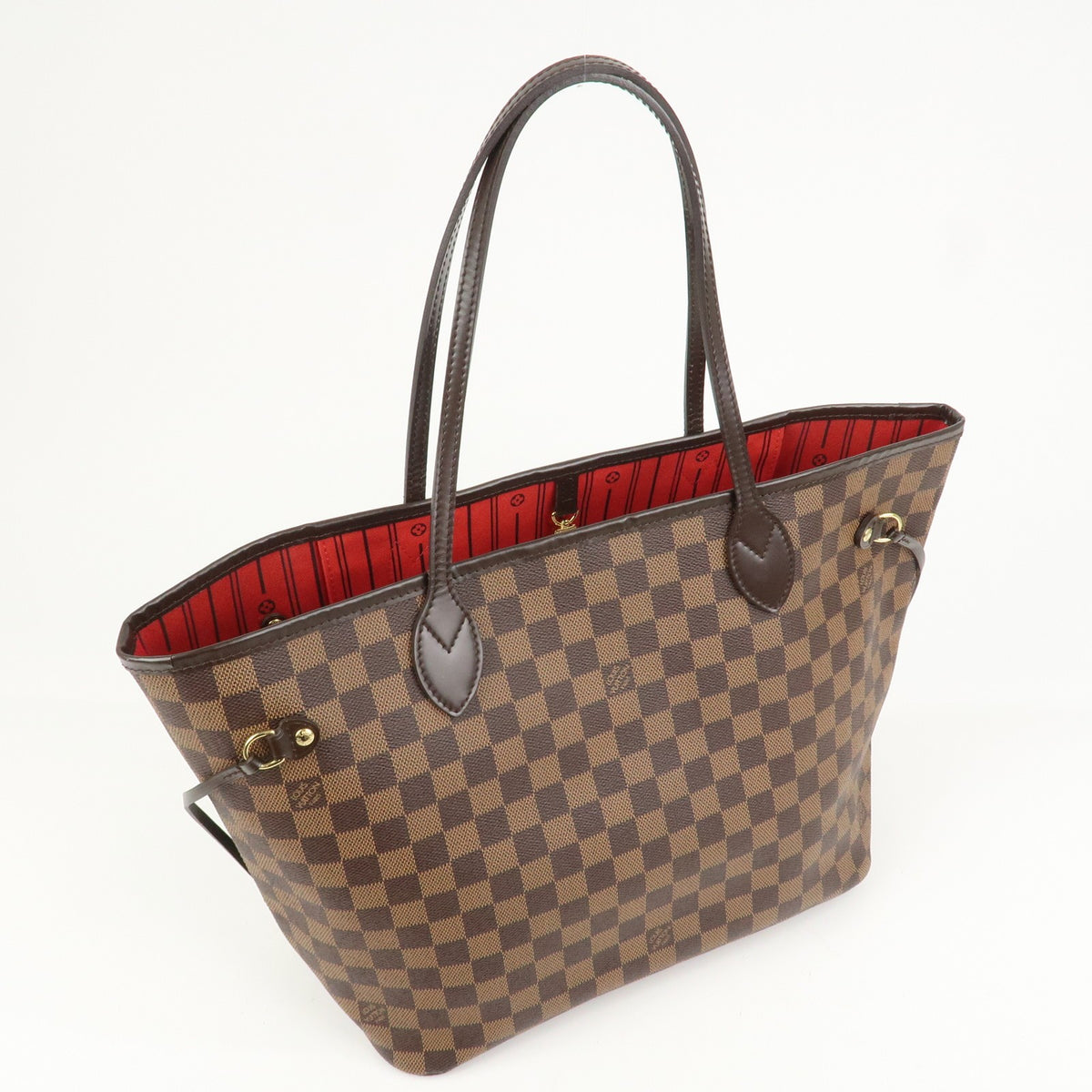 Louis Vuitton Neverfull MM Damier Ebene Tote Shoulder Bag Brown Preowned Auth3