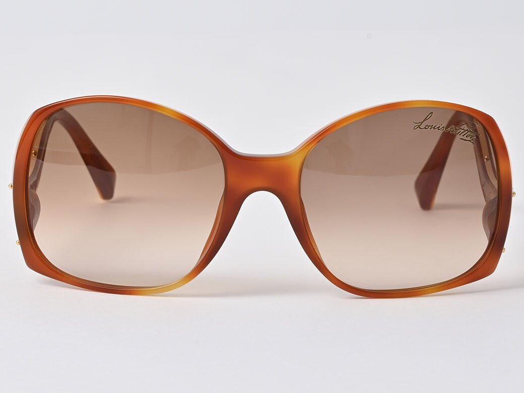 Auth LOUIS VUITTON GINA Sunglasses Square Brown Z0053WN Plastic Gina Tortoise1