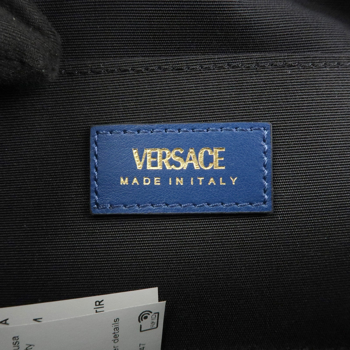 GIANNI VERSACE Denim Leather Chain Shoulder Bag Blue Authentic Used F/S22