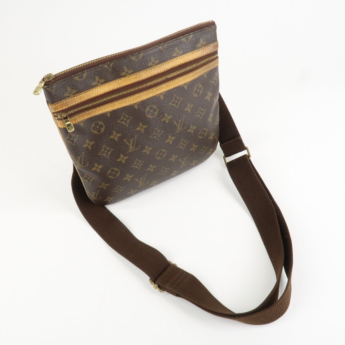 LOUIS VUITTON Pochette Bosphore Monogram Crossbody Shoulder Bag Preowned Auth3