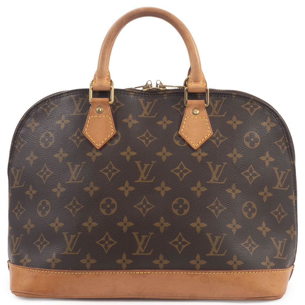 LOUIS VUITTON Alma PM Monogram Womens Handbag M51130 Brown Leather Preowned1