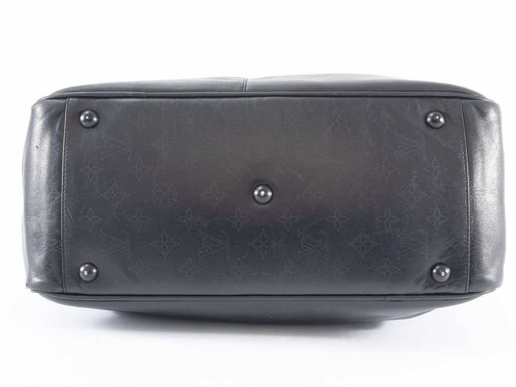 LOUIS VUITTON Upton Defile Black Leather Men Business Bag M92400 Preowned Auth6