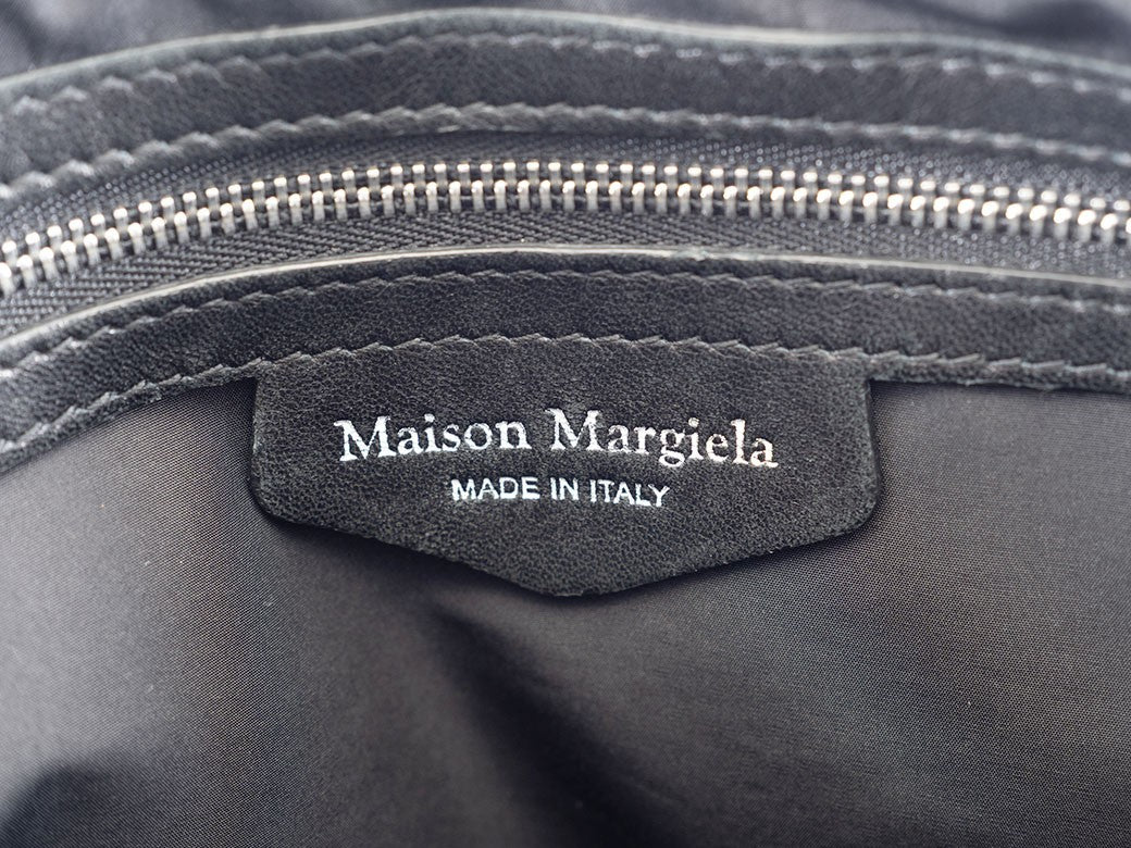 Maison Margiela Glam Slam Clutch Bag Black Nappa Leather Large Preowned Auth10