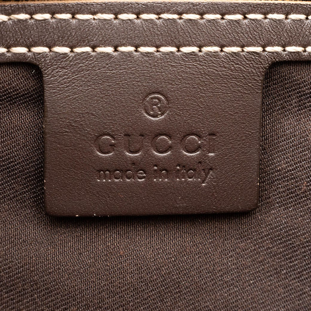 GUCCI GG Supreme Crossbody Shoulder Bag Beige Messenger Bag Preowned Auth22