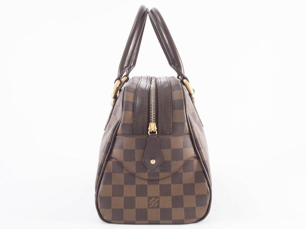 LOUIS VUITTON Duomo Damier Ebene Handbag Boston Bag Brown M60008 Preowned Auth3