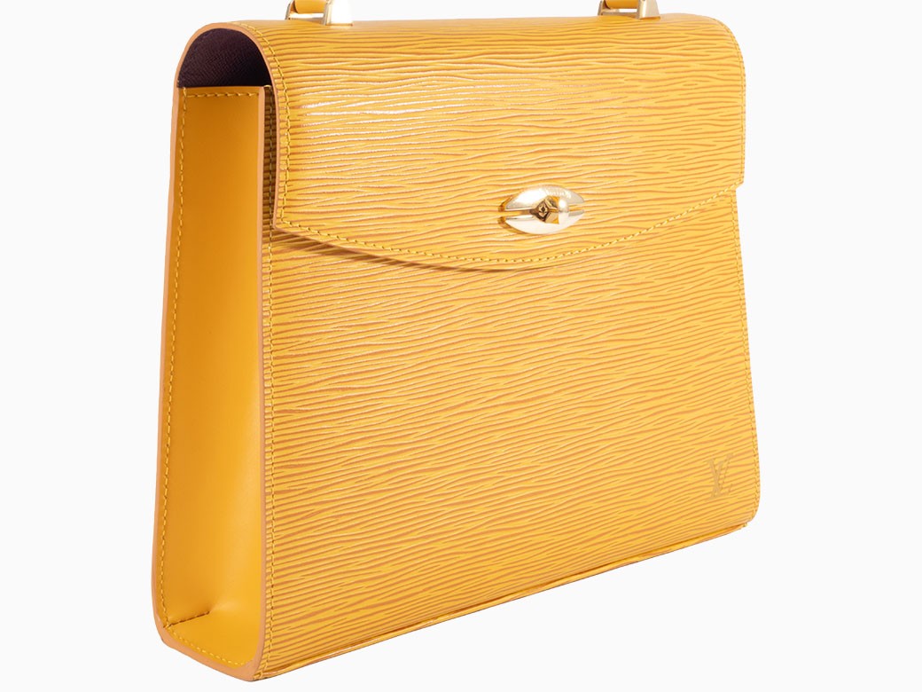 Auth LOUIS VUITTON Handbag Marselb Epi Tassili Yellow M52379 Reuse Used1
