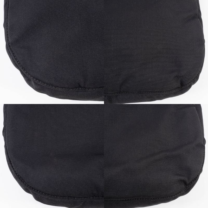 GUCCI Hobo Shoulder Bag Black Nylon Leather A4 Size 001.3166 Preowned Auth13