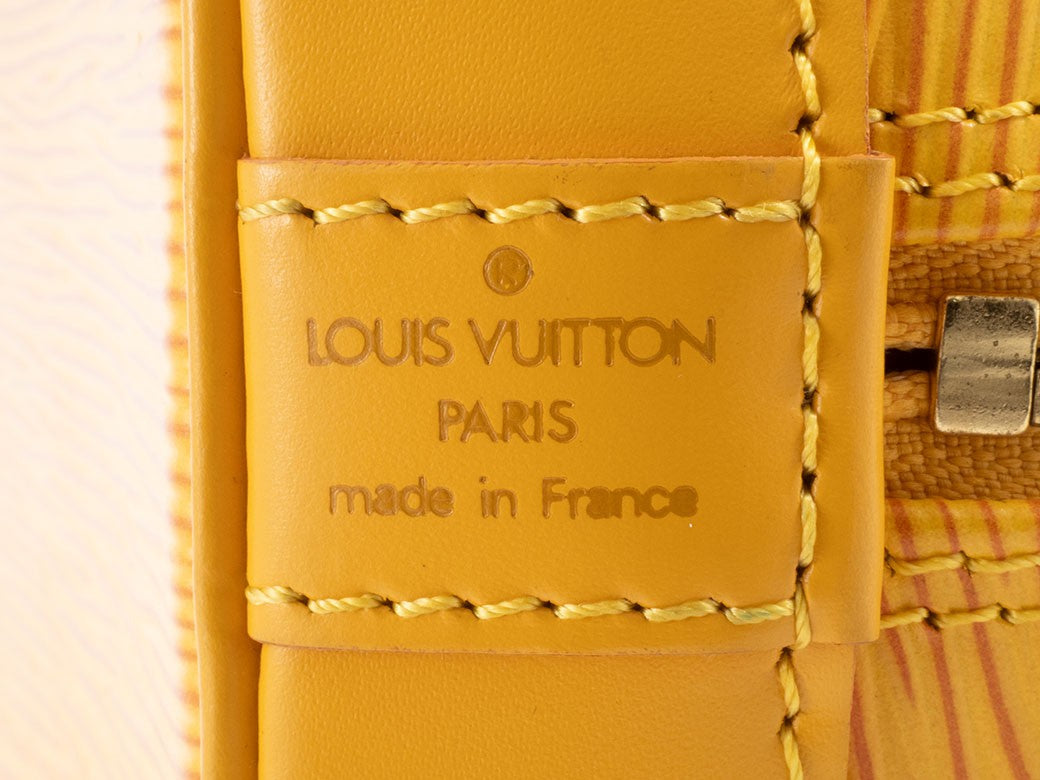 LOUIS VUITTON Alma PM Epi Leather Yellow Womens Handbag M52149 Preowned Auth18