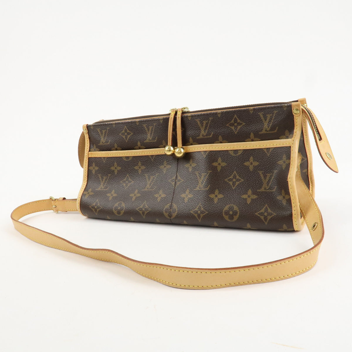 Louis Vuitton Monogram Popincourt Long Shoulder Bag Brown Large Preowned Auth2