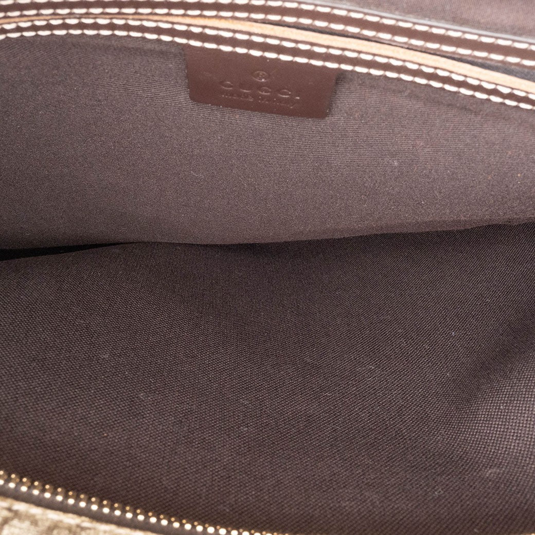 GUCCI GG Supreme Crossbody Shoulder Bag Beige Messenger Bag Preowned Auth18