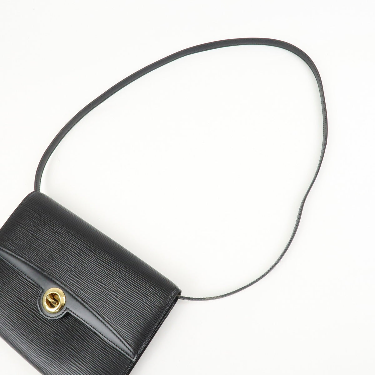 LOUIS VUITTON Arche Epi Leather Noir Black Small Convertible Bag Preowned Auth5