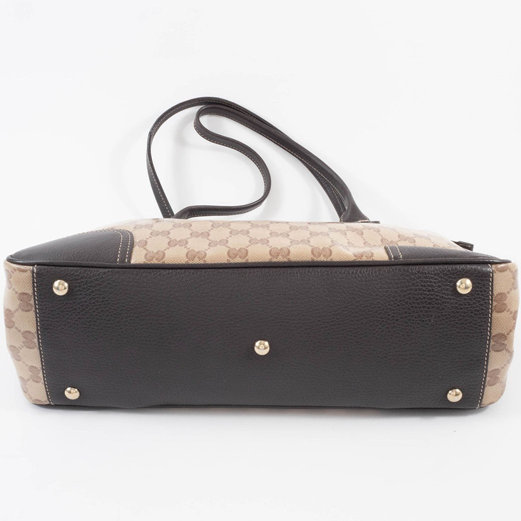 GUCCI GG Crystal Shoulder Tote Bag Sherry Line Web Beige Brown 293599 Preowned7