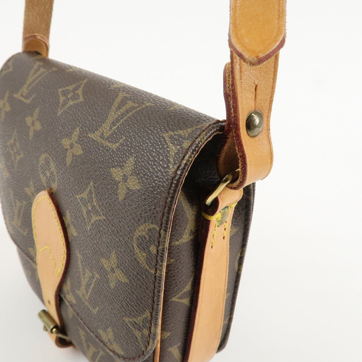 LOUIS VUITTON Mini Cartouchiere Monogram Crossbody Shoulder Bag M51254 Preowned10