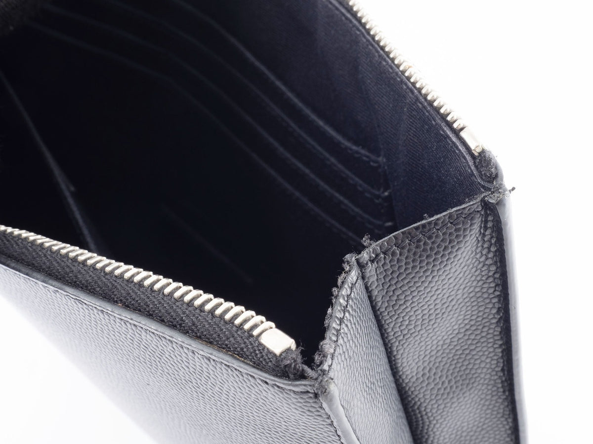 Auth Saint Laurent Clutch Bag Second Bag Pouch Black 397294 Reuse Used Preowned16