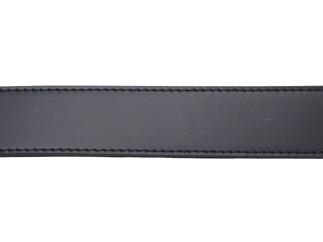 Auth Dunhill Reversible Belt Accessories Black Brown 112 Leather Black Brown 1122