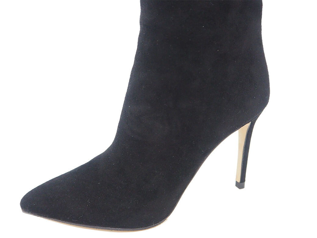 Gucci shoes suede long boots black ladies stiletto heel 36 Reuse Used Preowned6