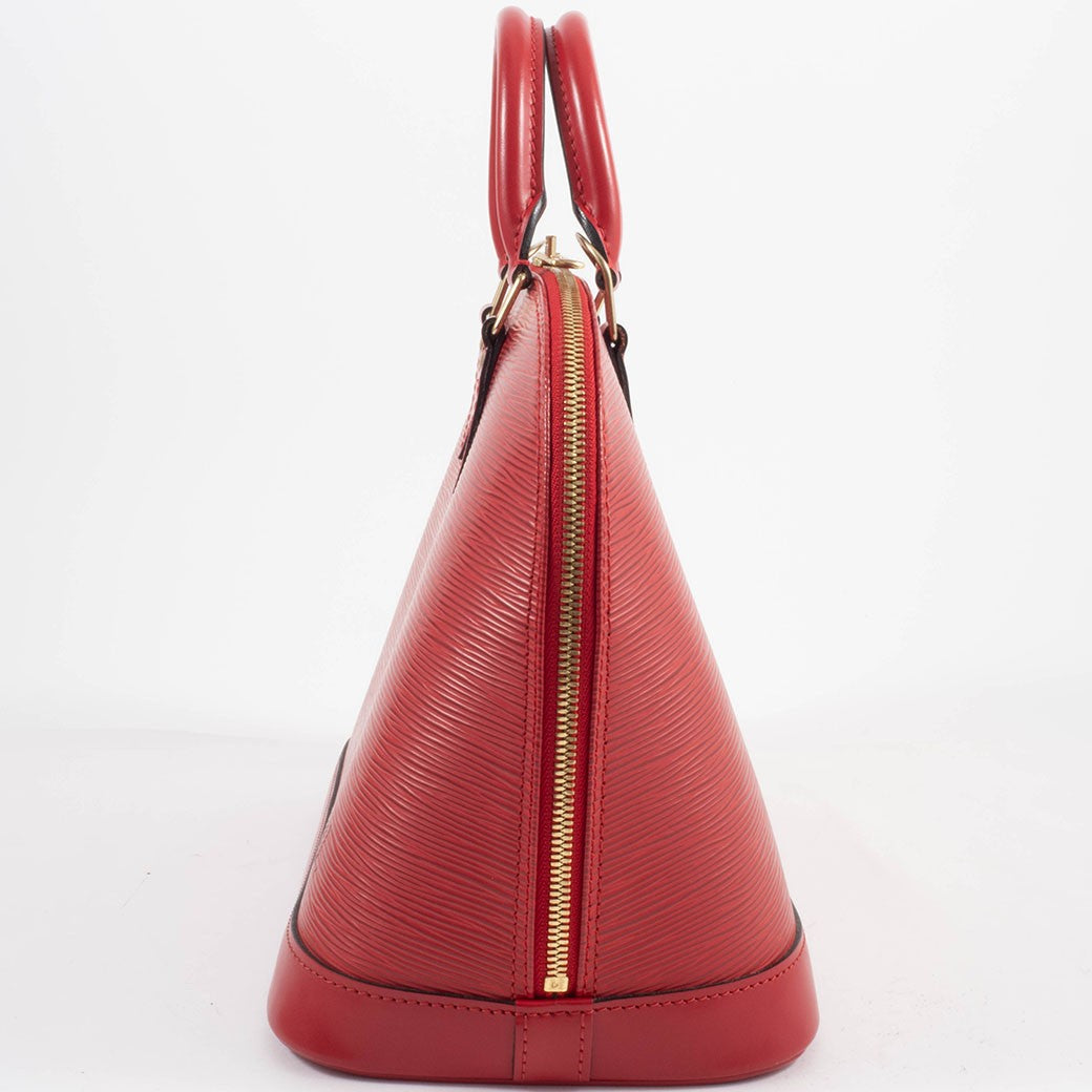 LOUIS VUITTON Alma PM Epi Leather Handbag Red Tote Bag Womens M52147 Preowned5