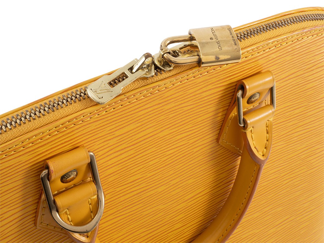 LOUIS VUITTON Alma PM Epi Leather Yellow Womens Handbag M52149 Preowned Auth15