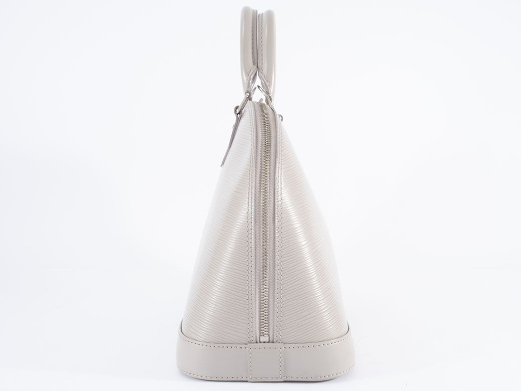 LOUIS VUITTON Alma PM Epi Leather Handbag Gres Gray OffWhite Preowned Auth19