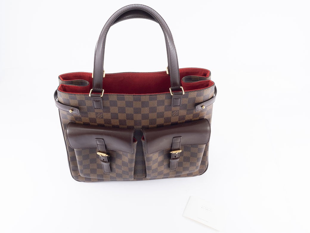 LOUIS VUITTON Uzes Damier Ebene Canvas Shoulder Tote Bag N51128 Preowned Auth2